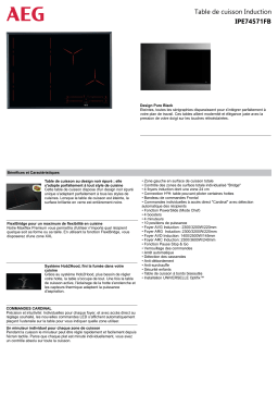 AEG IPE74571FB Table induction Product fiche