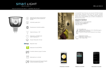 Product information | Awox SmartLIGHT spot GU5.3 Ampoule connectée Product fiche | Fixfr