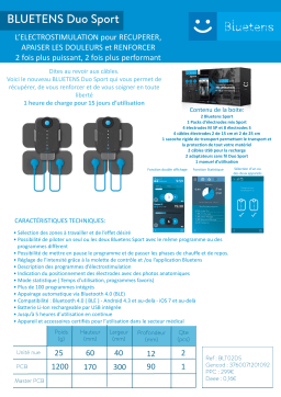 Bluetens Duo Sport Appareil électrostimulation Product fiche