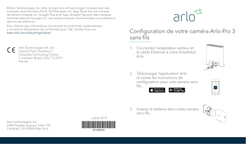 Pro 3 Black Kit de 2 cam VMS4240B | Manuel du propriétaire | Arlo Pro 3 Black Kit de 4 cam VMS4440B Caméra de sécurité Owner's Manual | Fixfr