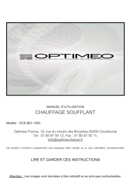 Optimea OCE-B01-1500 Chauffage soufflant Owner's Manual