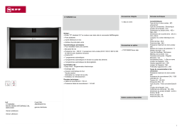 Neff C17UR02N0 N70 Micro ondes encastrable Product fiche