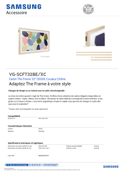 Samsung Cadre VG-SCFT32BE 2020 The Frame Chene Cadre The Frame Product fiche