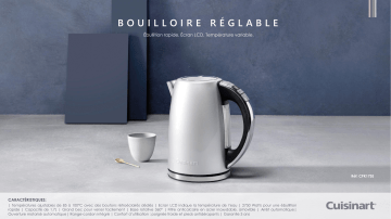 Product information | Cuisinart CPK17SE Gris perle Bouilloire Product fiche | Fixfr