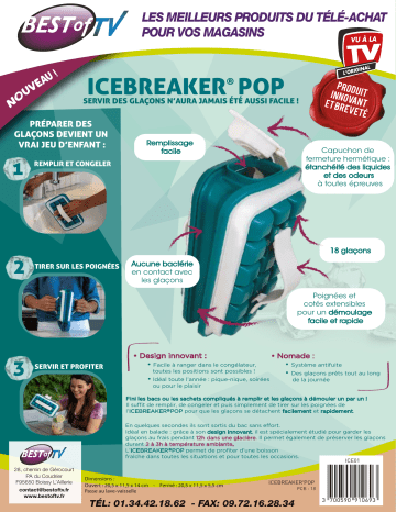 Product information | Ice Breaker Pop Machine à glaçons Product fiche | Fixfr