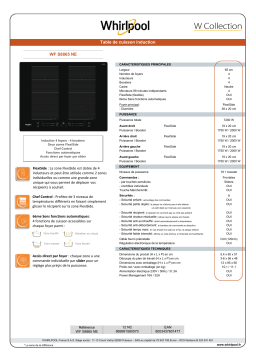 Whirlpool WFS8865NE Table induction Product fiche