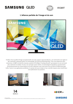 Samsung QE85Q80T 2020 TV QLED Product fiche