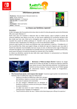 Nintendo Luigi's Mansion 3 Jeu S Product fiche