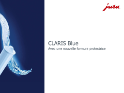 Jura Claris Blue pour Ena et Impressa Cartouche filtrante Owner's Manual