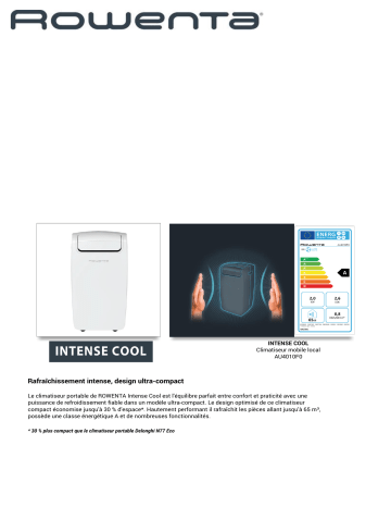 Product information | Rowenta AU4010F0 Climatiseur Product fiche | Fixfr