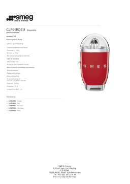 Smeg CJF01RDEU Rouge Presse-agrumes Product fiche