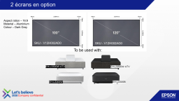 Epson UST 100'' ELPSC35 Ecran de projection Owner's Manual