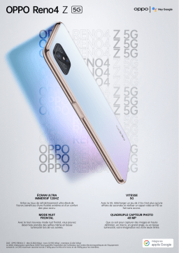 Oppo Reno 4Z Blanc 5G Smartphone Product fiche