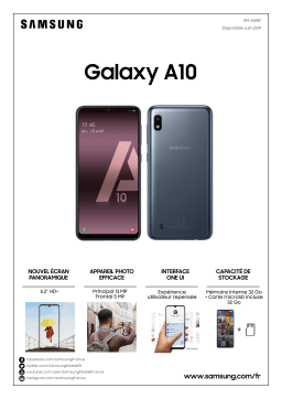Samsung Galaxy A10 Noir Smartphone Product fiche