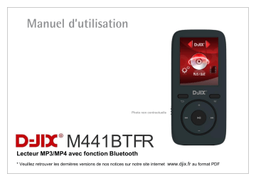 Manuel du propriétaire | D-Jix M441 4GO NO FM Noir Lecteur MP4 Owner's Manual | Fixfr
