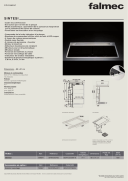 Falmec SINTESI Table induction aspirante Manuel utilisateur