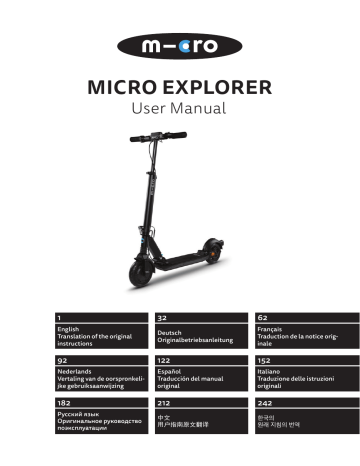 Owner's manual | Micro Mobility Micro Explorer Trottinette électrique Manuel du propriétaire | Fixfr