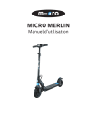 Micro Mobility Micro Merlin Trottinette &eacute;lectrique Owner's Manual