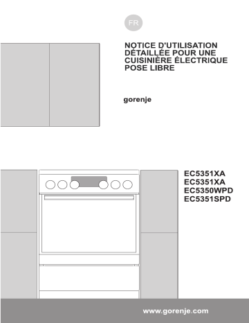 EC5351WA | Manuel du propriétaire | Gorenje EC5351XA Cuisinière vitrocéramique Owner's Manual | Fixfr