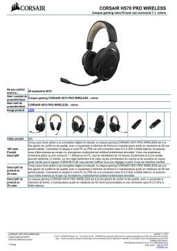 Corsair HS70 PRO WIRELESS Casque gamer Product fiche