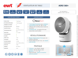 EWT AERO360PLUS Ventilateur Product fiche