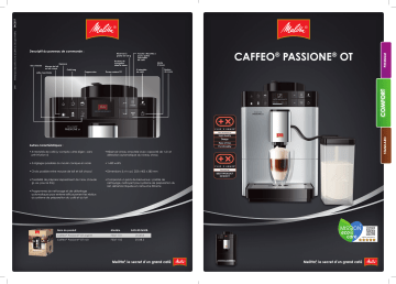 Product information | Melitta Passione One Touch Noir Expresso Broyeur Product fiche | Fixfr