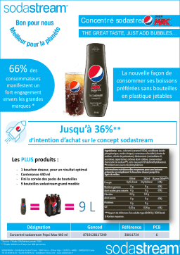 Sodastream PEPSI MAX 440ml Concentré Product fiche