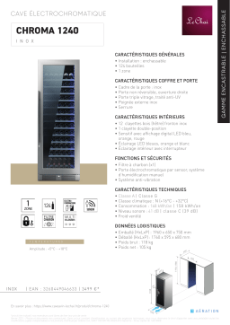 LE CHAI CHROMA1240 Cave à vin encastrable Manuel utilisateur
