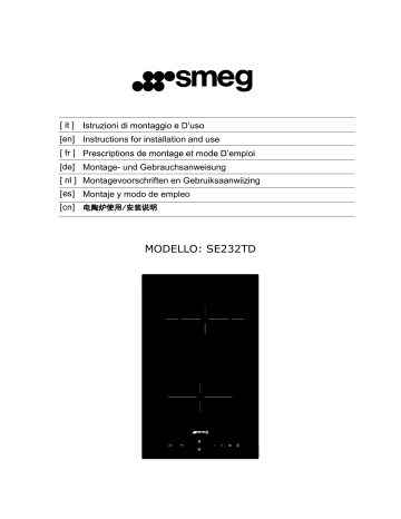 Manuel du propriétaire | Smeg SE232TD Domino vitrocéramique Owner's Manual | Fixfr