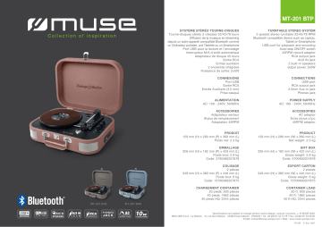 Product information | Muse MT-201 BTP Platine vinyle Product fiche | Fixfr