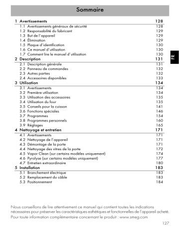 Manuel du propriétaire | Smeg SFP6604NRE Four encastrable Owner's Manual | Fixfr