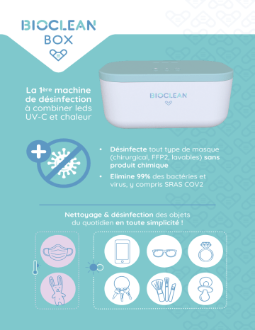 Product information | Bioclean Box de sterilisation avec UV-C et chaleur Caisson de désinfection Product fiche | Fixfr