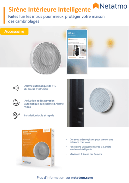 Netatmo Sirène intérieure connectée Sirène Product fiche