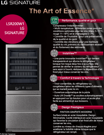 Product information | LG LSR200W1 Cave à vin polyvalente Product fiche | Fixfr