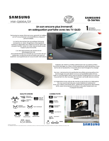 Product information | Samsung HW-Q800A Barre de son Product fiche | Fixfr