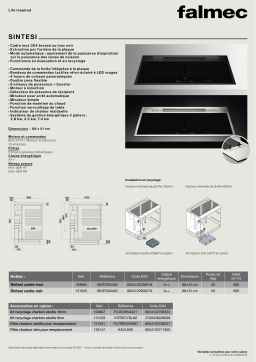 Falmec SINTESI3420 Table induction aspirante Manuel utilisateur