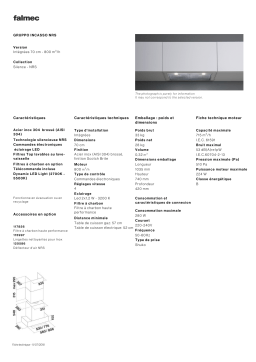 Falmec GRUPNRS3330 Groupe filtrant Product fiche