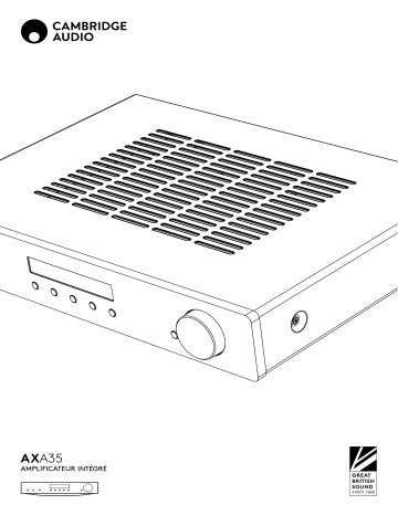 Manuel du propriétaire | Cambridge Audio AXA35 Amplificateur HiFi Owner's Manual | Fixfr