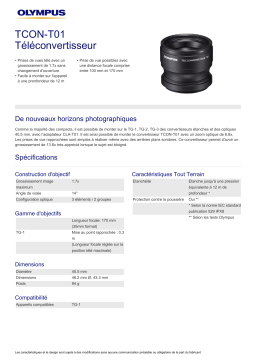 Olympus Grossissement x1,7 TCON-T01 Téléconvertisseur Product fiche