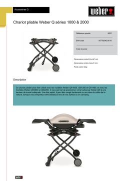 Weber pliable pour Q1000 et Q2000 Chariot barbecue Product fiche