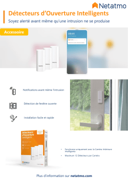 Netatmo Pack 3 Détect. Ouv. Intelligents Détecteur d'ouverture Product fiche