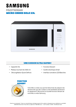 Samsung MS23T5018A Micro ondes Product fiche