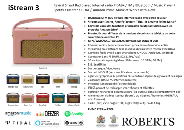 Product information | Roberts Revival iStream3 bleu minuit Radio internet Product fiche | Fixfr