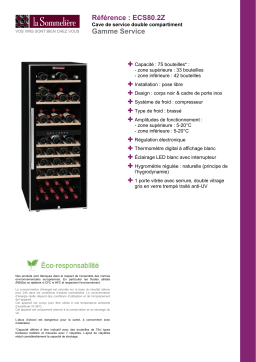 La Sommeliere ECS802Z Cave à vin de service Product fiche