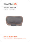 Essentielb ECM1 Eden Cushion Coussin massant Owner's Manual