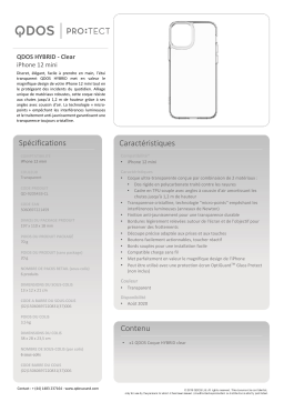 Qdos iPhone 12 mini Hybrid transparent Coque Product fiche