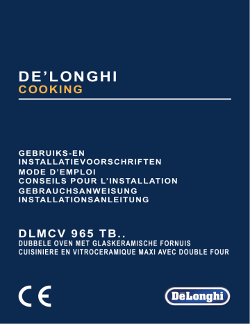 Owner's manual | DeLonghi DLMCV965TAX Piano de cuisson vitrocéramique Manuel du propriétaire | Fixfr
