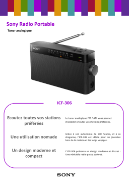 Sony ICF 306 Radio analogique Product fiche