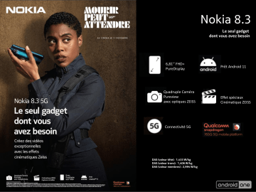 Product information | Nokia 8.3 Bleu Smartphone Product fiche | Fixfr