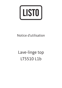 Listo LT5510 L1b Lave linge top Owner's Manual